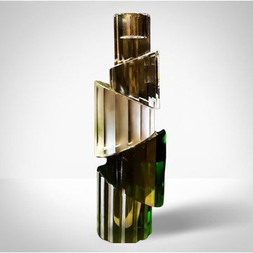 ARCAICÓ crystal vase for luxury home decor with handcrafted design for high end tabletop