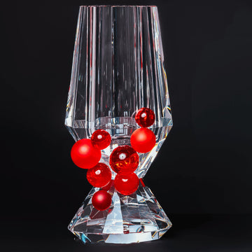 Erythrós Crystal Hand Cut Vase - ARCAICÓ