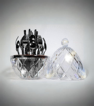 L’ambrosia 24 - piece Silverware Set in Crystal Case - ARCAICÓ