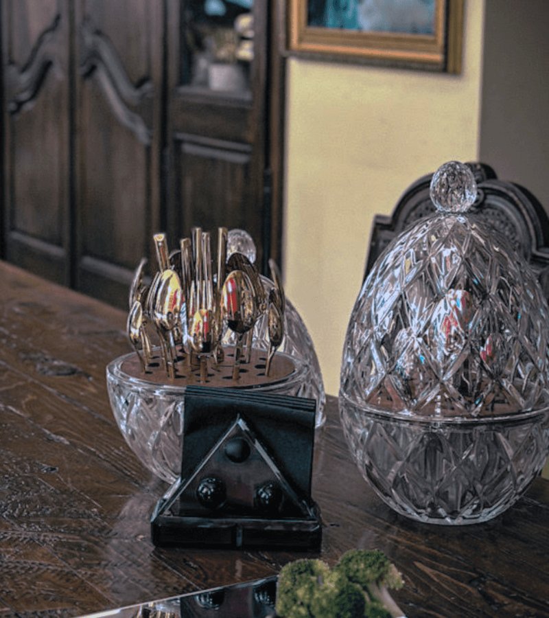 L’ambrosia 24 - piece Silverware Set in Crystal Case - ARCAICÓ