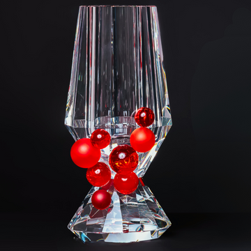 Erythrós Crystal Vase | Erythrós Crystal Hand Cut Vase | ARCAICÓ